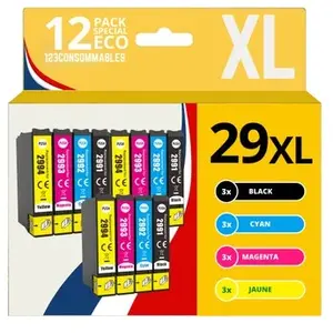 Comparateur de prix : 123CONSOMMABLES - 29XL - Pack 12 cartouches encre compatible avec EPSON T29XL po