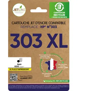 Cartouche d'encre compatible noir 303 XL JETLINEVendu parcarrefour