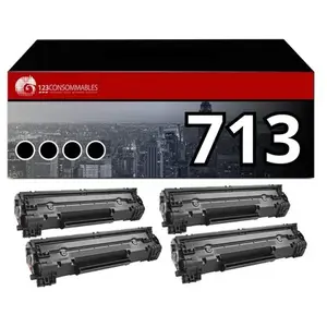 Comparateur de prix : 123CONSOMMABLES - Pack 4 Toners Compatible Canon 713 Noir