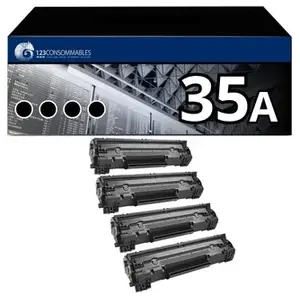 Comparateur de prix : 123CONSOMMABLES - Pack 4 Toners compatible HP 35A noir