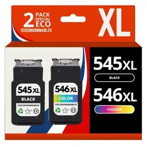 Comparateur de prix : 123CONSOMMABLES - PG545 CL546 - Cartouche d'encre Compatible avec Cano...
