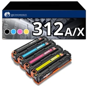 123CONSOMMABLES Pack de 4 toners compatible HP 312A/X (BK+C+M+Y)Vendu paramazon