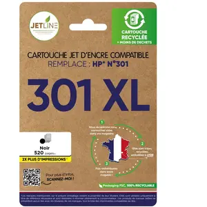 Cartouche d'encre compatible noir 301 JETLINE pas cher