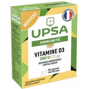 Comparateur de prix : UPSA Vitamine D3 1000 UI 30 comprimés