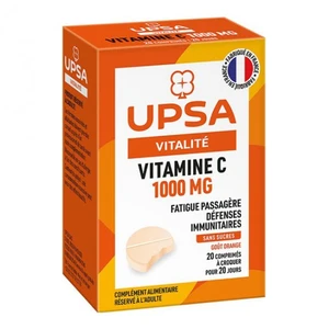 Comparateur de prix : UPSA Vitamine C 1000mg sans Sucres 20 comprimés à croquer