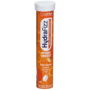 UPSA Hydrafizz - Hydra + Boost Goût Orange x16 Comprimés