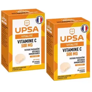 UPSA Vitamine C 500mg lot de 2x30 comprimés à croquer pas cher