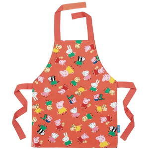 Petit Jour Paris Tablier - Peppa Pig - Unique - Toile cirée - Ajustable - 36x46 cm - Enfant