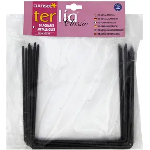 Comparateur de prix : Vilmorin - Lot de 10 Agrafes métalliques 20cm x 20cm pour toile de paillage