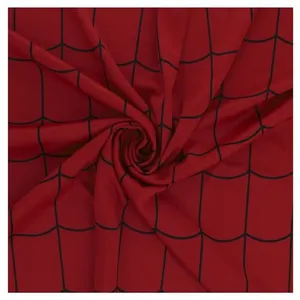 GENERIQUE Tissu type Spider-man rouge ou / et noir vendu au mètre(...) - 0004 Rouge