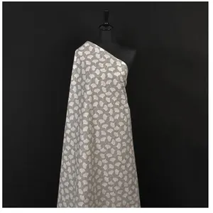 Tissu coton fleurs de pissanlit vendu au mètre(...) - 107 Gris foncï¿½