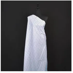 GENERIQUE Tissu coton fleurettes vendu au mètre(...) - 21 Bleu canard pas cher