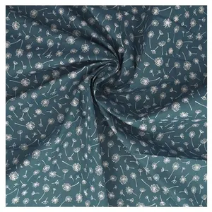 GENERIQUE Tissu coton ombelles vendu au mètre(...) - 21 Bleu canard pas cher