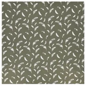 GENERIQUE Tissu coton plumes vendu au mètre(...) - feuillekaki pas cher