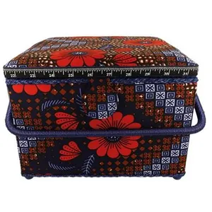 Boîte à couture motif Fleurs - 20x20x11cm - Collection Les merveilles ...