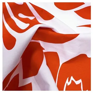 GENERIQUE Tissu coton popeline moderne vendu au mètre(...) - popelineorange pas cher