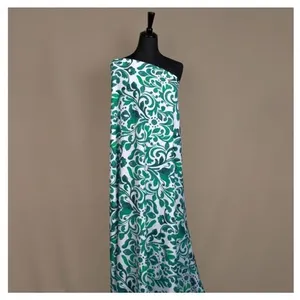 GENERIQUE Tissu viscose digital fleuri vendu au mètre(...) - Vert