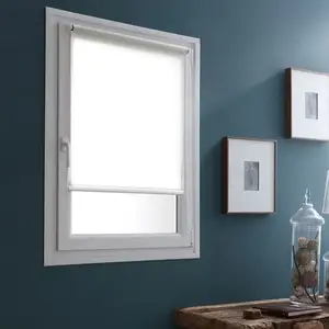 Comparateur de prix : MADECOSTORE Store Enrouleur Voilage Fixation Sans Percer (107x170 cm - Blanc)