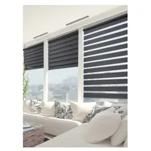 MADECOSTORE Store Enrouleur Jour/Nuit Fixation Sans Percer (60x220 cm - Noir) pas cher