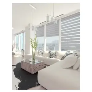 MADECOSTORE Store Enrouleur Jour/Nuit Fixation Sans Percer (52x190 cm - Gris clair) pas cher