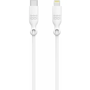 Just Green Cable Ecológico Ligthning a USB-C Macho/Macho 1.2m Blanco pas cher