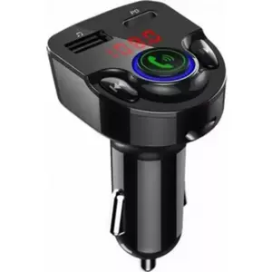 Double Chargeur voiture USB A+C 25W avec transmetteur FM Noir Bigben