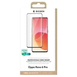 Comparateur de prix : Protège écran 2.5D en Verre trempé pour Oppo Reno 6 Bigben
