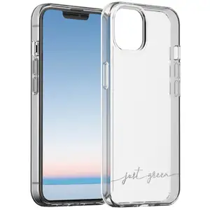 JUST GREEN Coque iPhone 13 Infinia Transparente - 100% Plastique recyclé