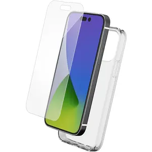 Comparateur de prix : Pack Apple iPhone 14 Pro Coque Transparente + Verre trempé Bigben TU