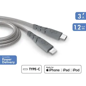 Comparateur de prix : Force Power Câble Ultra-renforcé USB C/Lightning 1,2m 3A Gris