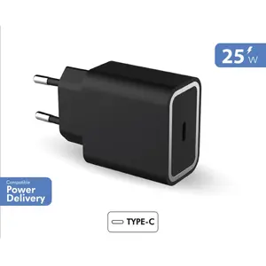 Force Power Lite - Adaptateur Secteur - 25 Watt - Pd (24 Pin Usb-C) - Noir pas cher