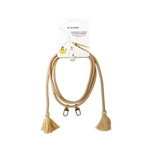 Bigben Connected Coque bandoulière beige avec pompons BBC pas cher