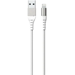 Force Power Câble USB-A/MFI renforcé 100% plastique recyclé 1,2 m - blanc pas cher