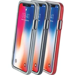 Lot de 3 bumpers Colorblock argenté, bordeaux et gris sidéral pour iPhone X/XS