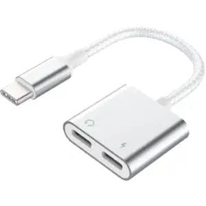 Force Power Adaptateur USB-C vers USB-C/Jack - Blanc