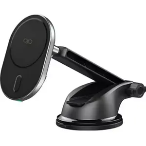Force Power Lite Support Voiture MagSafe avec Charge sans Fil 15W Bras Ajustable Solide Noir