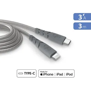 Comparateur de prix : Câble Force Power CBL Ultra-renforcé USB-C vers Lightning 3m Gris