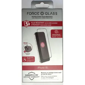 Comparateur de prix : Pack verre trempé + caméra lens Forceglass iPhone 15