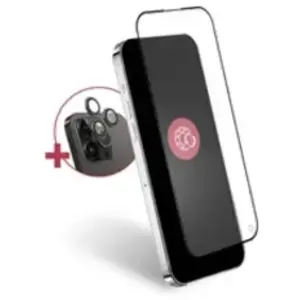 Comparateur de prix : Pack protection d'écran Forceglass verre trempé + caméra lens iPhone 15 Pro Max