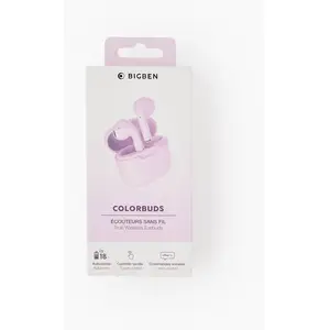 Comparateur de prix : Ecouteurs True Wireless COLORBUDS Rose Bigben