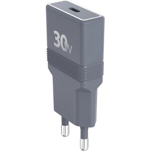 BIGBEN connected Force Power - Adaptateur secteur - UltraGaN, lifetime warranty - 30 Watt - 3 A - PD/PPS (24 pin USB-C) - gris