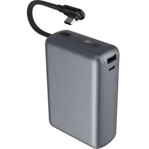 Powerbank 20000mAh USB-A / USB-C 40W PD / QC avec Câble Intégré Charge Rapide Gris