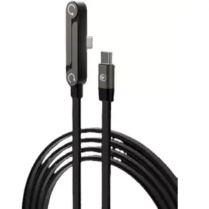Force Power - Câble Usb  60w Usb-C Vers Usb-C Rétractable Coudé