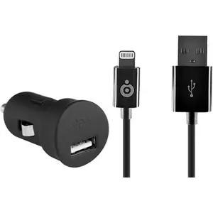 Comparateur de prix : Bigben Interactive Mini chargeur allume-cigare noir 1A connectique Lightning - Neuf