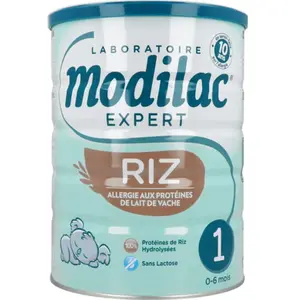 Comparateur de prix : Modilac Expert Riz 1 de 0 à 6 mois 800gr