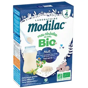 Comparateur de prix : Modilac Mes Céréales du Soir Bio Nuit Calme Dès 4 mois 250g