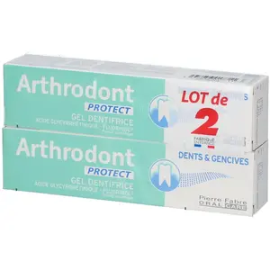 PIERRE FABRE ORAL CARE Arthrodont Protect Dentifrice Gel Fluoré Lot de 2 x 75ml pas cher