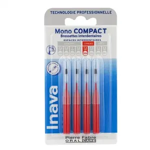 Comparateur de prix : Inava Brossettes 1.5mm Mono Compact Espaces Larges Rouge 4 unités
