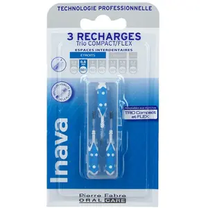 Comparateur de prix : Inava Brossettes 3 Recharges Étroits 0,8mm Bleu