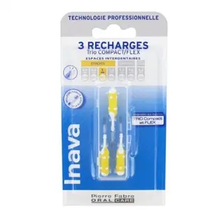 Comparateur de prix : Inava Brossettes 3 Recharges Étroits 1mm Jaune